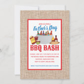 Vaderdag BBQ Feestuitnodigingen Kaart (Voorkant)