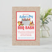 Vaderdag BBQ Feestuitnodigingen Kaart (Staand voorkant)