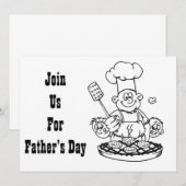 **VADERDAG BBQ** INVITATIE KAART (Voorkant / Achterkant)