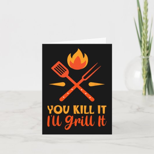 Vaderdag Bbq Jij Doet Het Koken Ik Ga Grill Kaart (Voorkant)