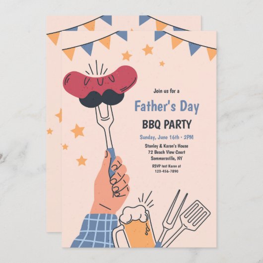 VADERDAG BBQ KAART (Voorkant / Achterkant)