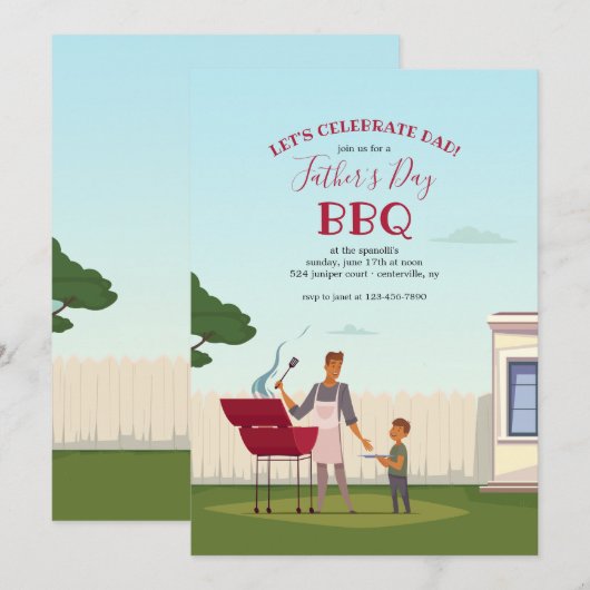 VADERDAG BBQ KAART (Voorkant / Achterkant)