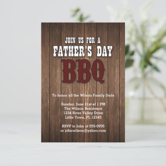 vaderdag BBQ Kaart (Staand voorkant)