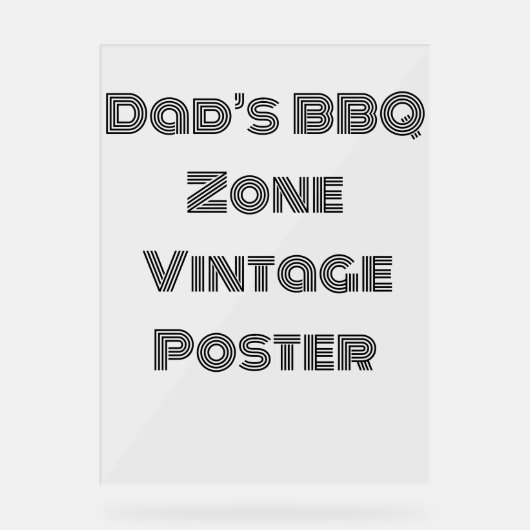 Vaderdag, BBQ-liefhebbers en grillliefhebbers Acryl Bord (Voorkant)