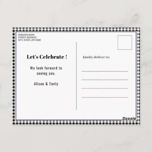 Vaderdag BBQ Party Invitation Briefkaart (Achterkant)