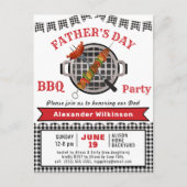 Vaderdag BBQ Party Invitation Briefkaart (Voorkant)