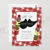 Vaderdag BBQ Picnic Chilling Grilling Briefkaart (Voorkant / Achterkant)