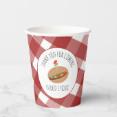 Vaderdag BBQ Picnic Event Sandwich Papieren Bekers (Voorkant)