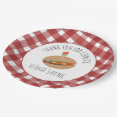 Vaderdag BBQ Picnic Event Sandwich Papieren Bordje (Gekanteld)