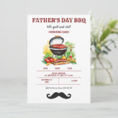 Vaderdag BBQ Uitnodiging (Staand voorkant)