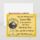 vaderdag BBQ-uitnodigingsgezinshereniging Kaart (Voorkant / Achterkant)