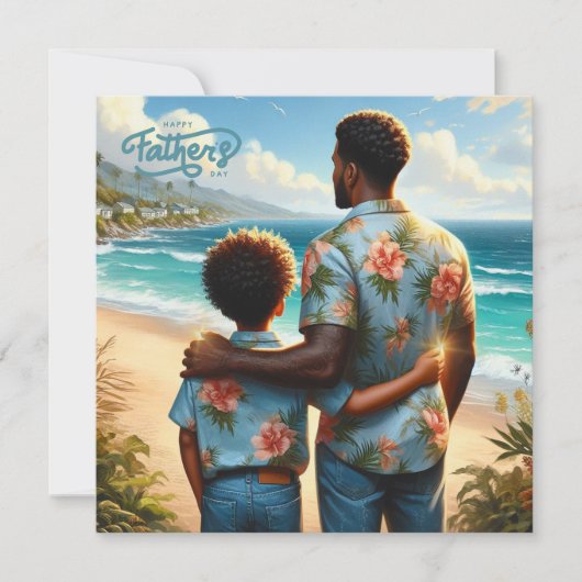 Vaderdag Beach Bond Etnische Vader & Zoon (Voorkant)
