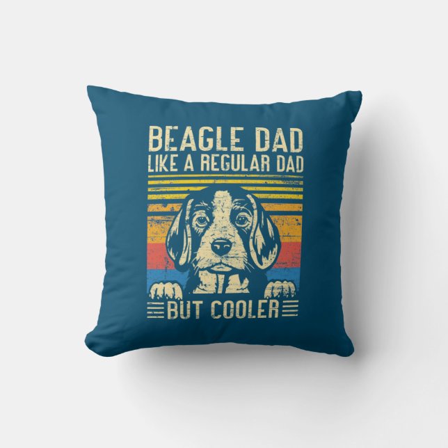 Vaderdag | Beagle Dog Dad Kussen (Voorkant)