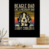 Vaderdag | Beagle Dog Dad Poster (Keuken)