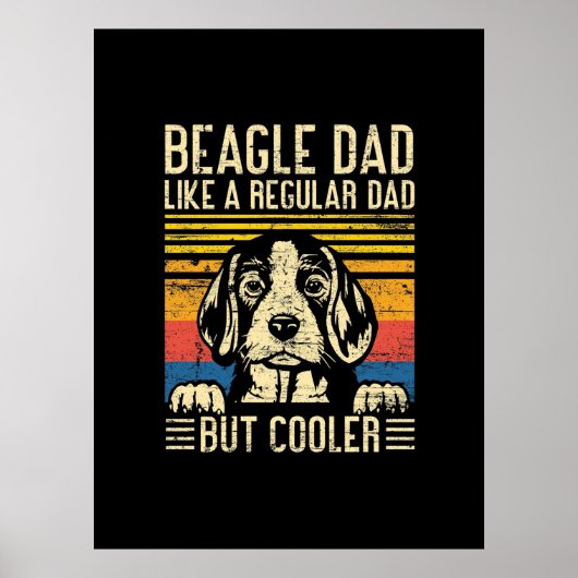 Vaderdag | Beagle Dog Dad Poster (Voorkant)