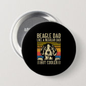 Vaderdag | Beagle Dog Dad Ronde Button 7,6 Cm (Voorkant /achterkant)