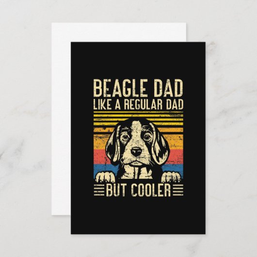 Vaderdag | Beagle Dog Dad RSVP Kaartje (Voorkant / Achterkant)