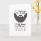Vaderdag Beard Kaart (Gele Bloem)