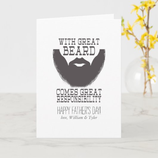 Vaderdag Beard Kaart (Gele Bloem)