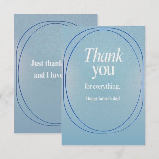 Vaderdag bedankkaart (Voorkant / Achterkant)