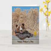 Vaderdag beer met biertje kaart (Gele Bloem)