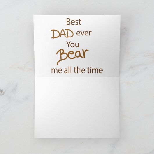 Vaderdag beer vader en welp zon kaart (Binnen)