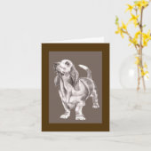 Vaderdag beminnelijke Bassett hound Kaart (Gele Bloem)