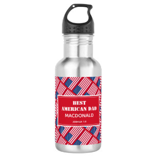 Vaderdag BEST AMERIKAANS DAD USA - Aangepast Waterfles