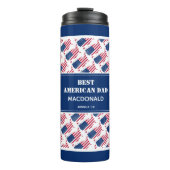 Vaderdag BEST AMERIKAANS DAD USA Custom America Thermosbeker (Voorkant)