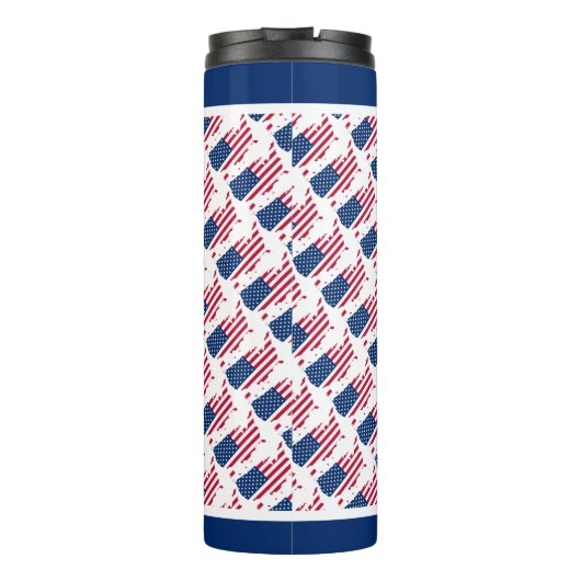 Vaderdag BEST AMERIKAANS DAD USA Custom America Thermosbeker (Achterkant)