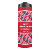 Vaderdag BEST AMERIKAANS DAD USA Custom Red Thermosbeker (Voorkant)