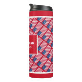 Vaderdag BEST AMERIKAANS DAD USA Custom Red Thermosbeker (Geroteerd rechts)