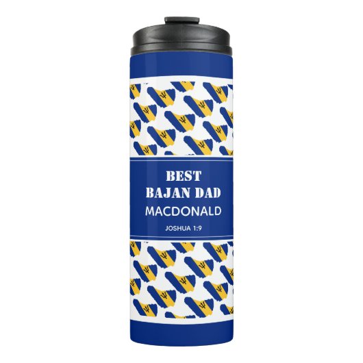 Vaderdag BEST BAJAN DAD Custom Barbados Thermosbeker (Voorkant)