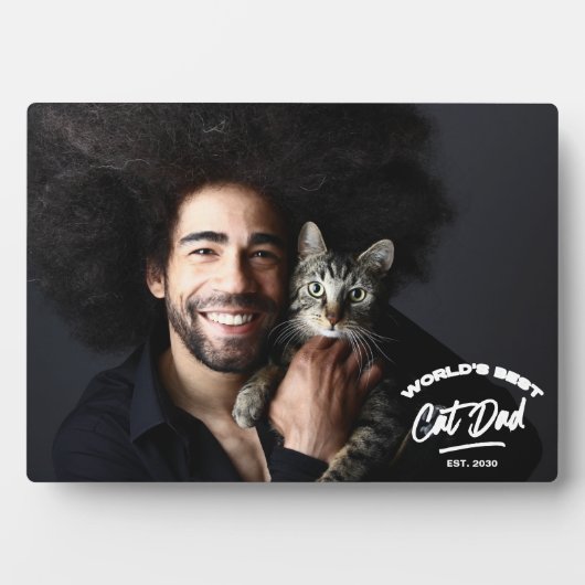  Vaderdag Best Cat Pap Foto Fotoplaat (voorkant)