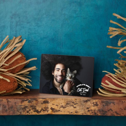  Vaderdag Best Cat Pap Foto Fotoplaat (Zijkant)