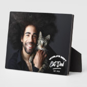  Vaderdag Best Cat Pap Foto Fotoplaat (Zijkant)