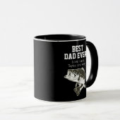 vaderdag Best Dad Bass Vissen Names Mok (Voorkant rechts)