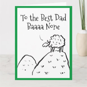 Vaderdag Best Dad Funny Sheep Gezegde een woordspe Kaart