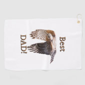 Vaderdag "Best Dad" Hawk Golfhanddoek (Horizontaal)