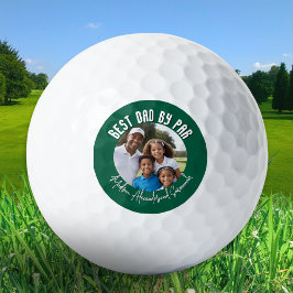 Vaderdag Best Dad van Par Custom Photo & Names Golfballen