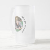 Vaderdag Best Dog Dad Custom Photo Matglas Bierpul (Voorkant links)