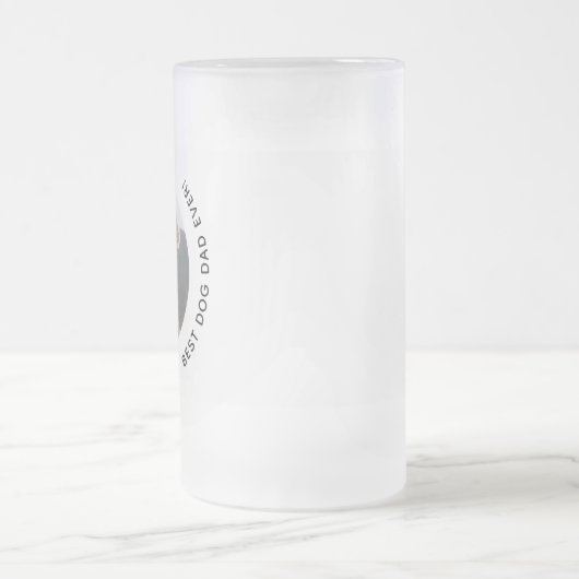 Vaderdag Best Dog Dad Golden Custom Foto Matglas Bierpul (Center)