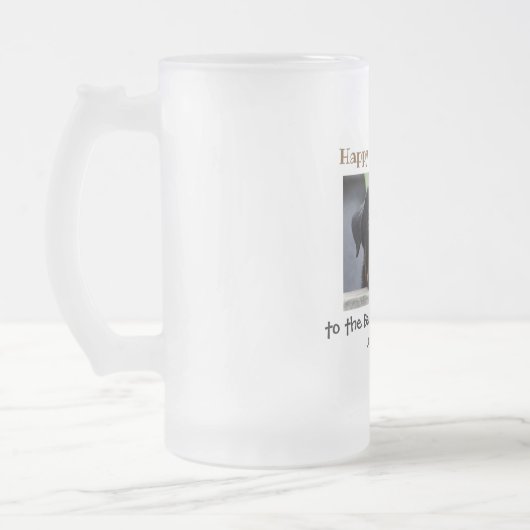 Vaderdag Best Dog Dad Oog Pet Photo Matglas Bierpul (Links)