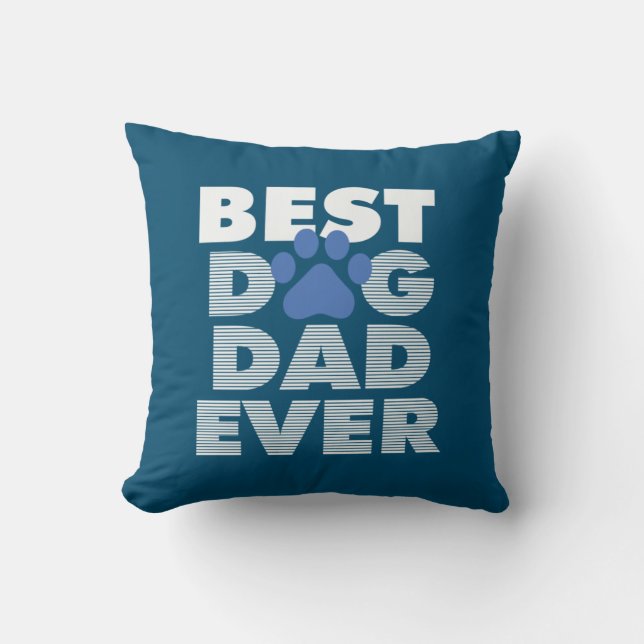 Vaderdag Best Dog Pap Ever Kussen (Voorkant)