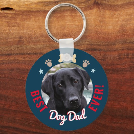 Vaderdag Best Dog Pap Ever Sleutelhanger (Voorkant)