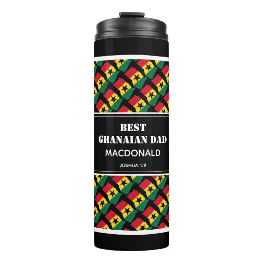 Vaderdag BEST GHANAIAN DAD Ghana Custom Thermosbeker (Voorkant)