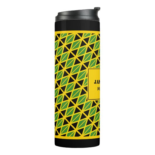 Vaderdag BEST JAMAICAN DAD Flag Custom Jamaica Thermosbeker (Gedraaid links)