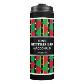 Vaderdag BEST KITTITIAN DAD St Kitts Custom Thermosbeker (Voorkant)