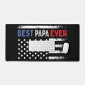 Vaderdag Best Papa Ever met Amerikaanse vlag Bureaumat (Keyboard & Muis)