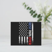 Vaderdag Best Papa Ever met Amerikaanse vlag Save The Date (Staand voorkant)
